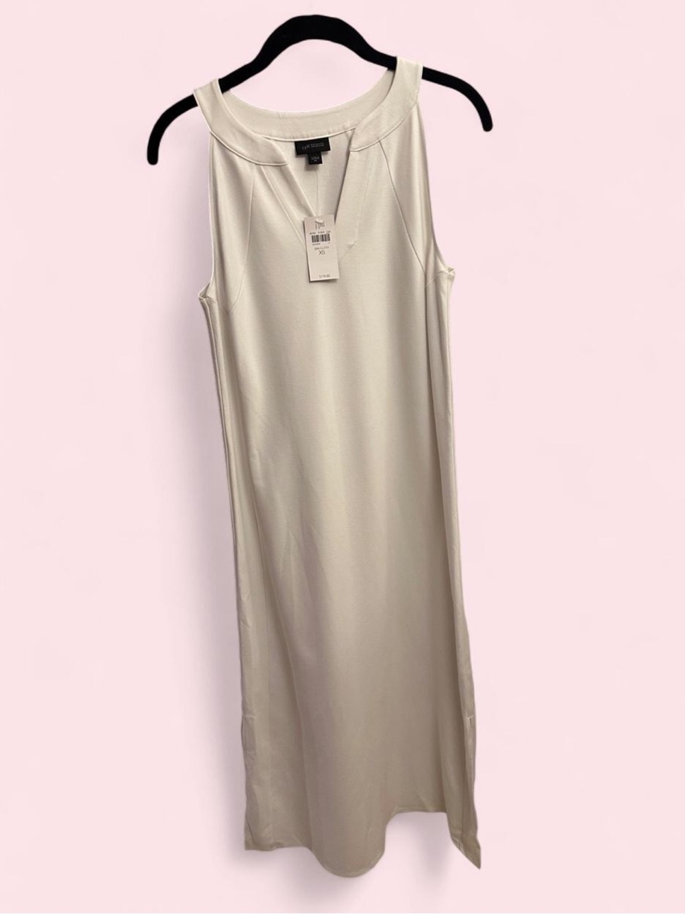 J. Jill Cream Sleeveless V-Neck Maxi Dress